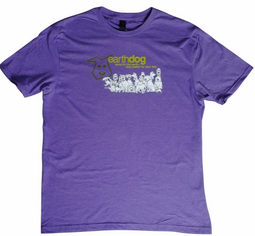 Earthdog Pack T-Shirt in Purple – soft cotton short sleeve dog-lover tee