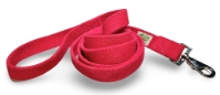 earthdog limited drop solid hemp leash in fire red colorway