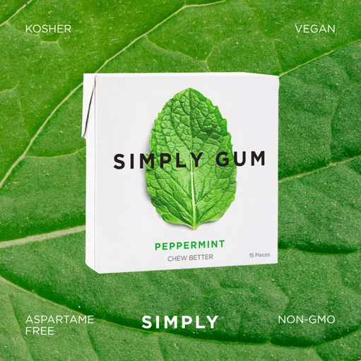 simply gum vegan gum & mints are available now in kyms vegan market