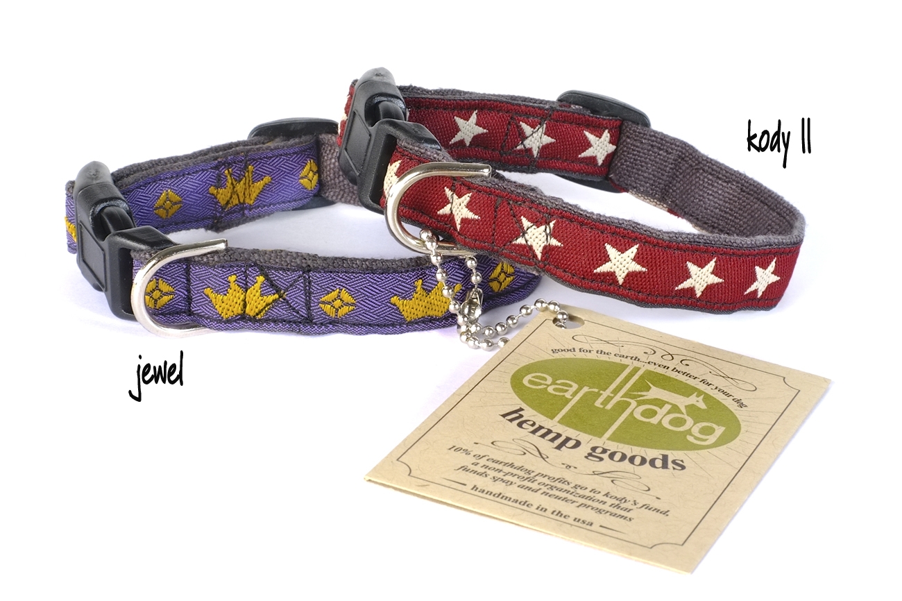 earthdog extra small adjustable eco friendly hemp dog collars